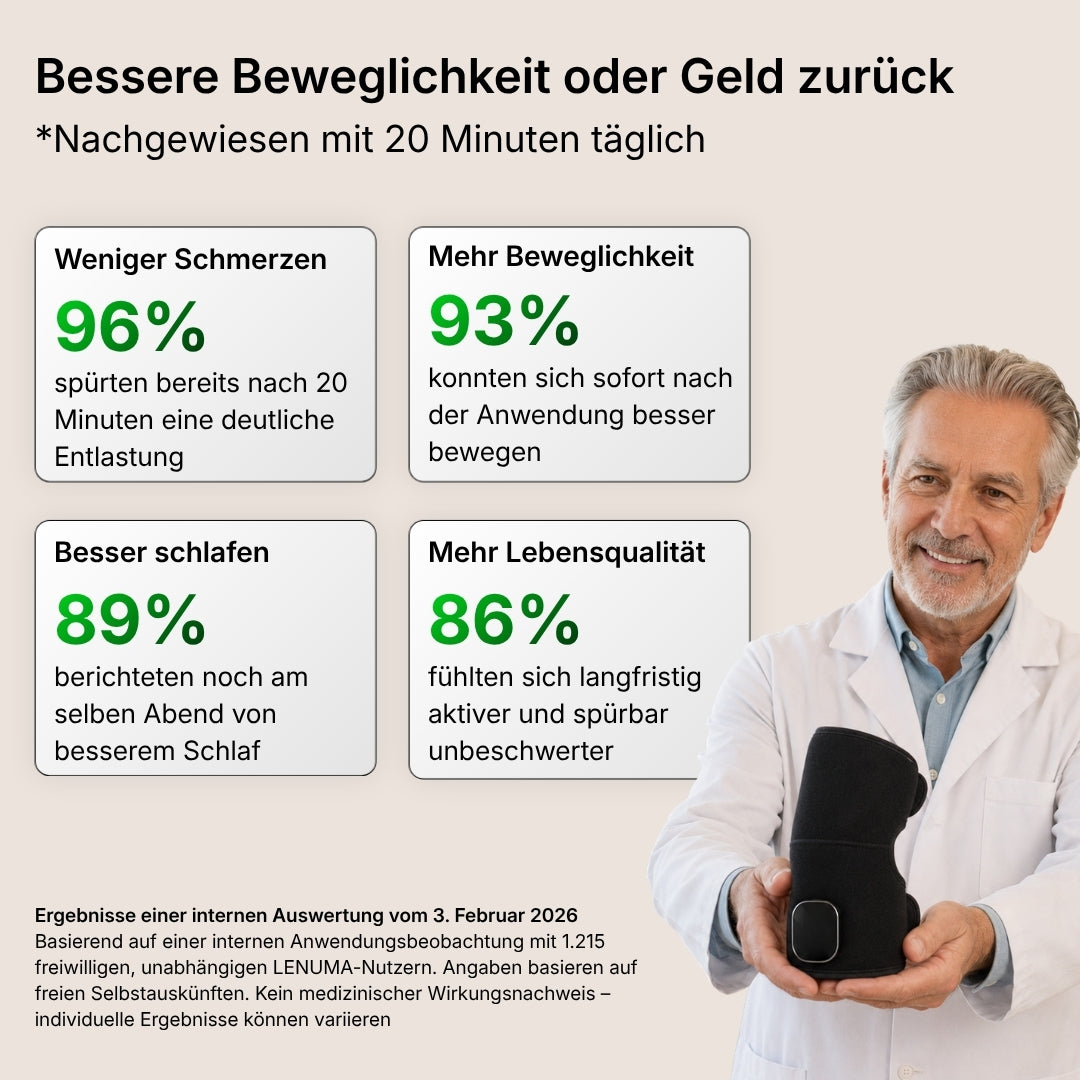 Lenuma® Rotlicht-Bandage gegen Knieschmerzen